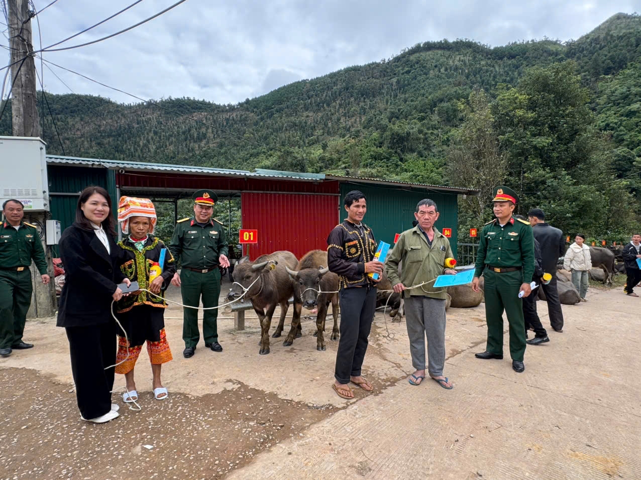 Đoàn Kinh tế-Quốc phòng 338 đã phối hợp với cấp ủy, chính quyền các địa phương tổ chức bàn giao 80 con trâu, 60 bò giống sinh sản tặng đồng bào các DTTS thuộc diện diện hộ nghèo, cận nghèo tại 3 xã Ba Sơn, Mẫu Sơn, Công Sơn