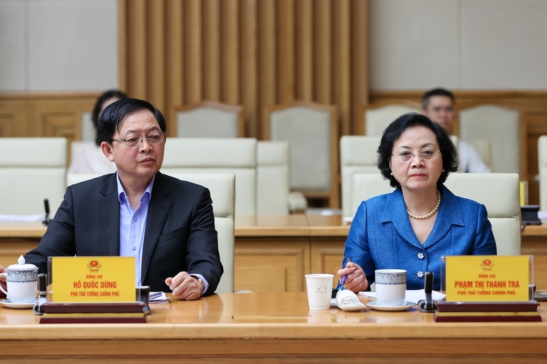 Phó Thủ tướng Phạm Thị Thanh Trà, Phó Thủ tướng Hồ Quốc Dũng dự hội nghị - Ảnh: VGP/Nhật Bắc