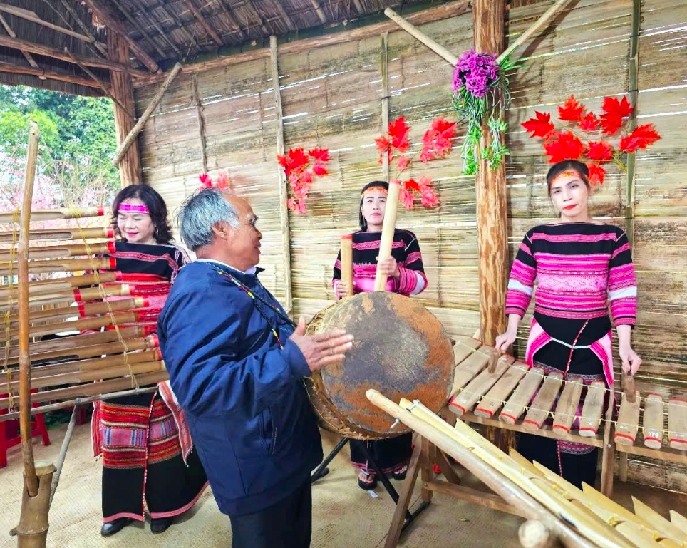 Nghệ nhân Nhân dân Đinh Chương là một trong những hạt nhân qua trọng giúp triển khai thành công Dự án 6 tại Gia Lai. (Ảnh: T.N)