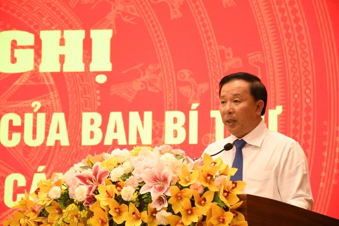 Đồng chí Nguyễn Văn Út, Phó Bí thư Tỉnh ủy Đồng Nai phát biểu nhận nhiệm vụ