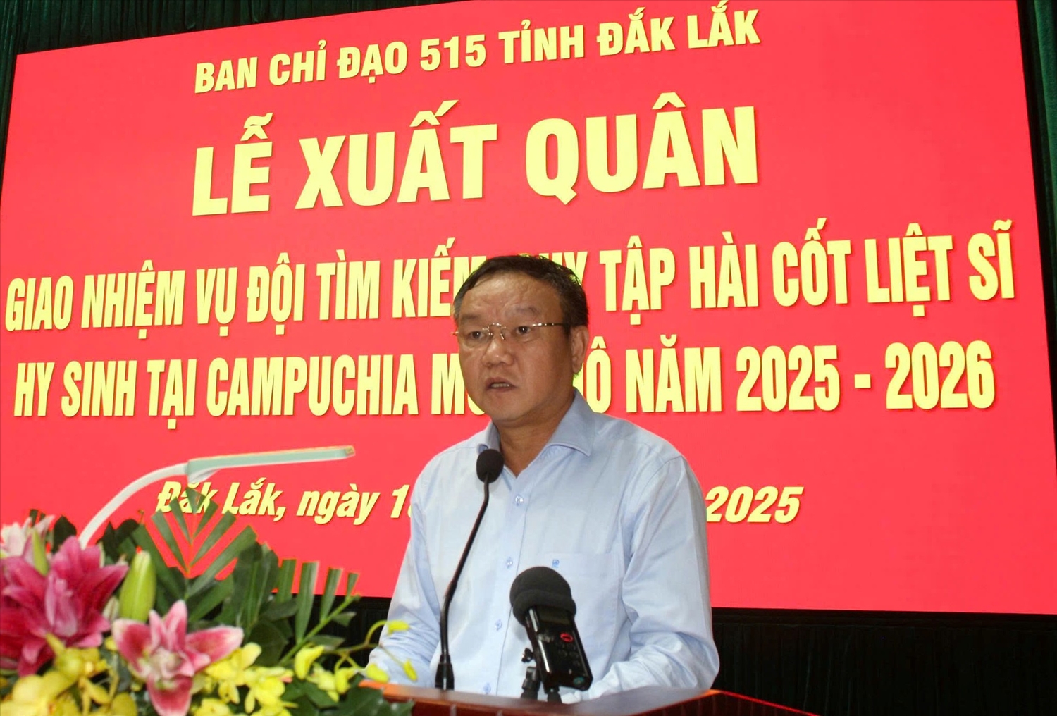 Phó Chủ tịch UBND tỉnh, Trưởng ban Chỉ đạo 515 tỉnh Đắk Lắk Đào Mỹ chia sẻ tại buổi ra quân