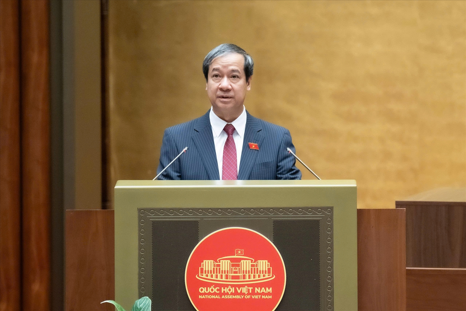 Bộ trưởng Bộ Giáo dục và Đào tạo Nguyễn Kim Sơn trình bày Chương trình Mục tiêu Quốc về hiện đại hóa, nâng cao chất lượng giáo dục và đào tạo giai đoạn 2026 - 2035