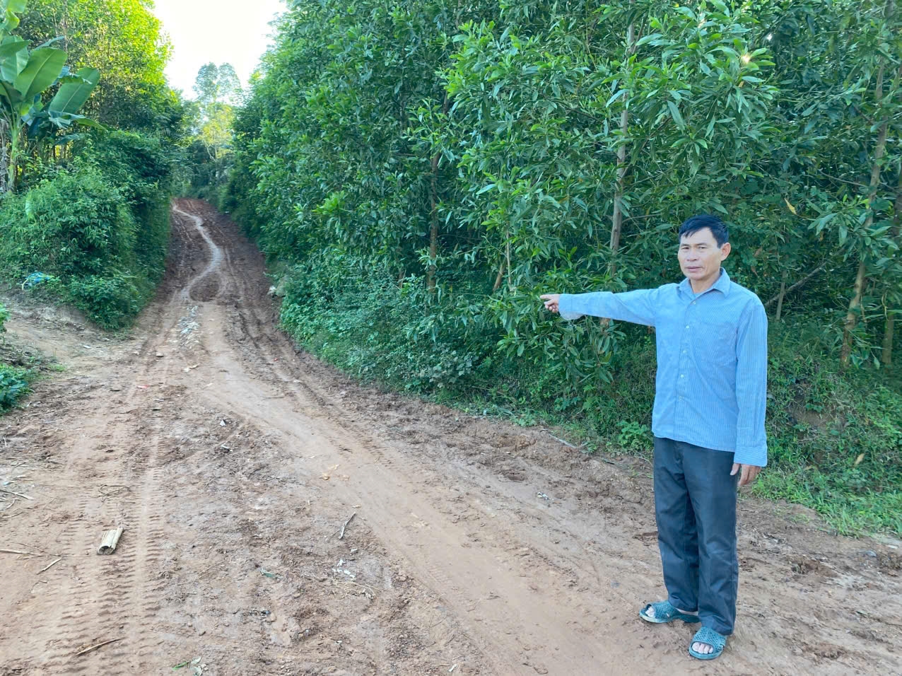 Ông Phan Bá Chiến-Người có uy tín bản Kẻ Tằm xã Châu Bình: Tôi đã đề xuất lên UBND xã sớm đầu tư xây dựng đường dân sinh các cụm bản Kẻ Sắn và Na Bàn