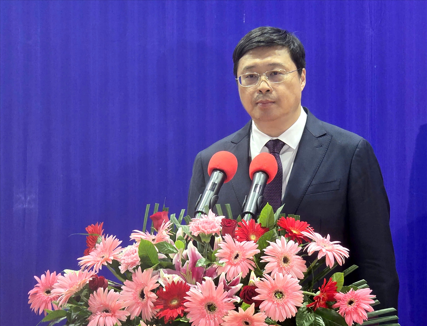 Ông Vi Thao, Chủ tịch Chính quyền nhân dân Khu tự trị dân tộc Choang Quảng Tây, Trung Quốc phát biểu tại buổi lễ