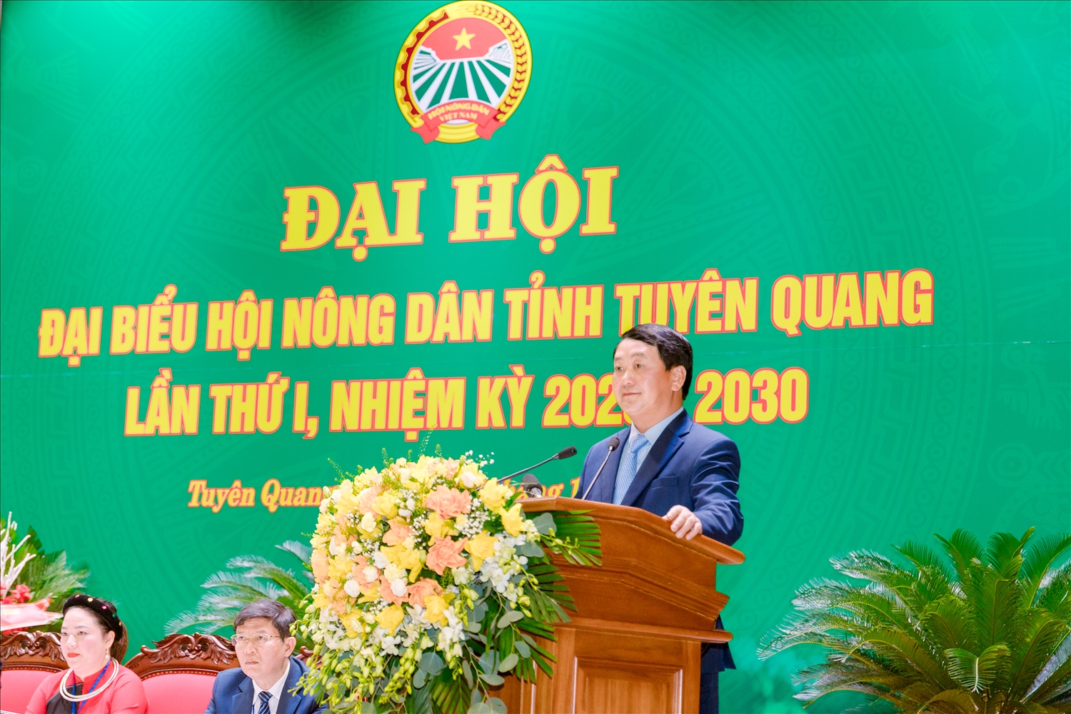 Bí thư Tỉnh ủy Tuyên Quang Hầu A Lềnh phát biểu chỉ đạo tại Đại hội