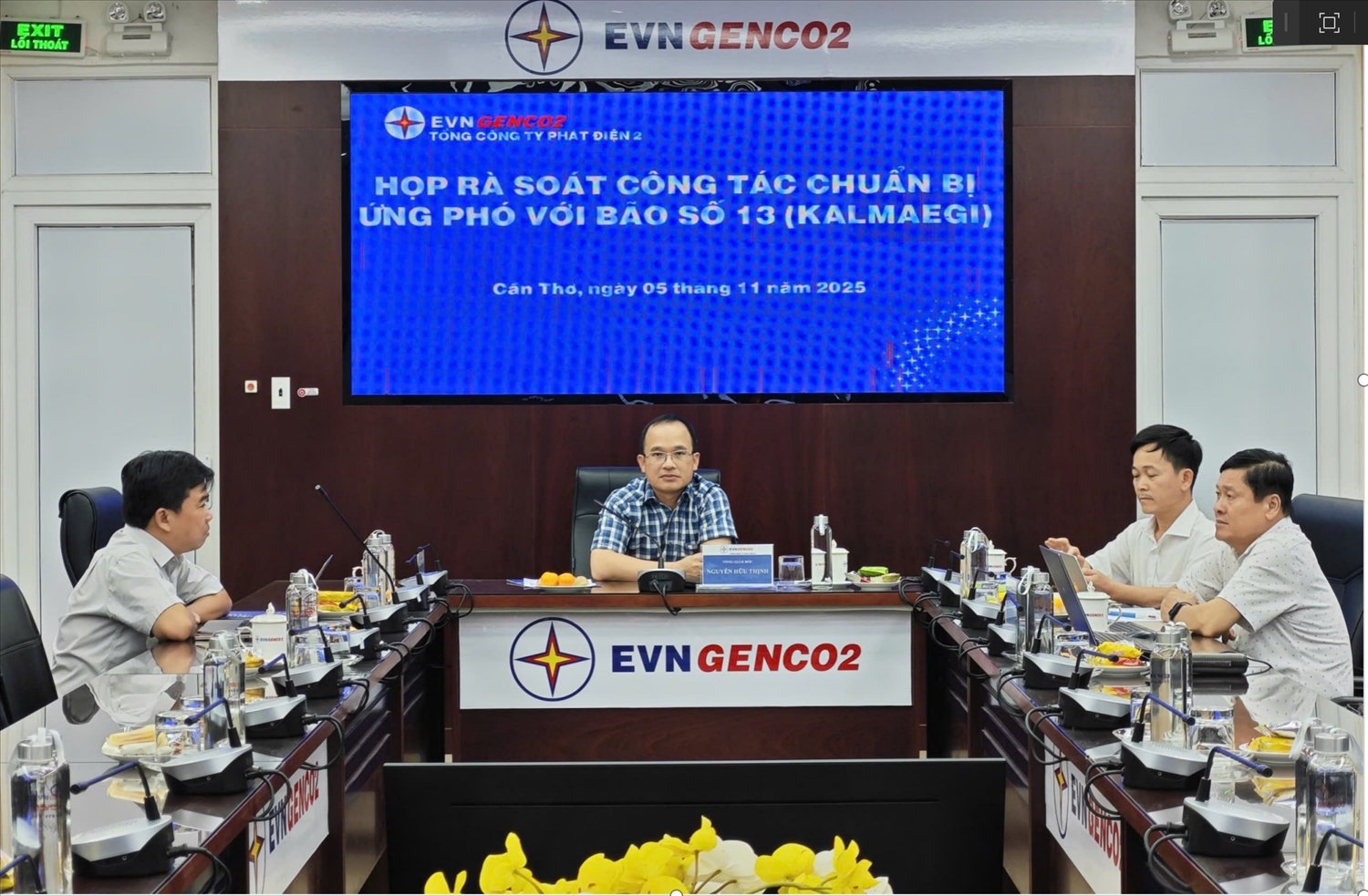EVNGENCO2 tổ chức cuộc họp trực tuyến nhằm rà soát công tác chuẩn bị ứng phó với Bão Kalmaegi