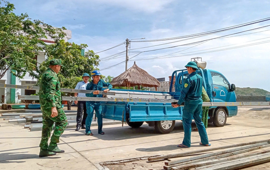 Gia Lai chuẩn bị các phương án chống bão số 13. (Ảnh Ngọc Nhuận)