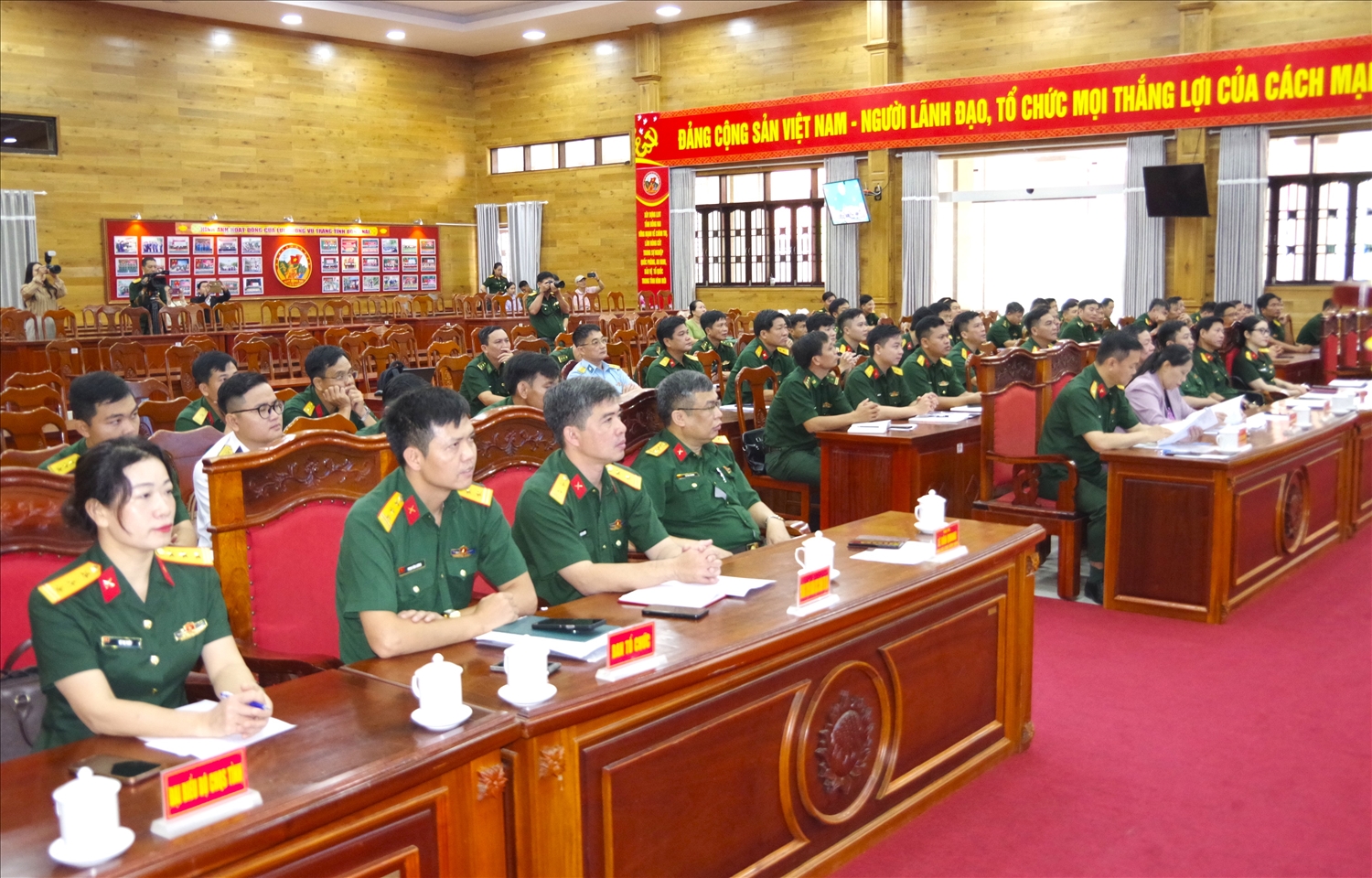 Báo cáo viên các đơn vị tham gia lớp tập huấn (Ảnh: Lê Khoa)