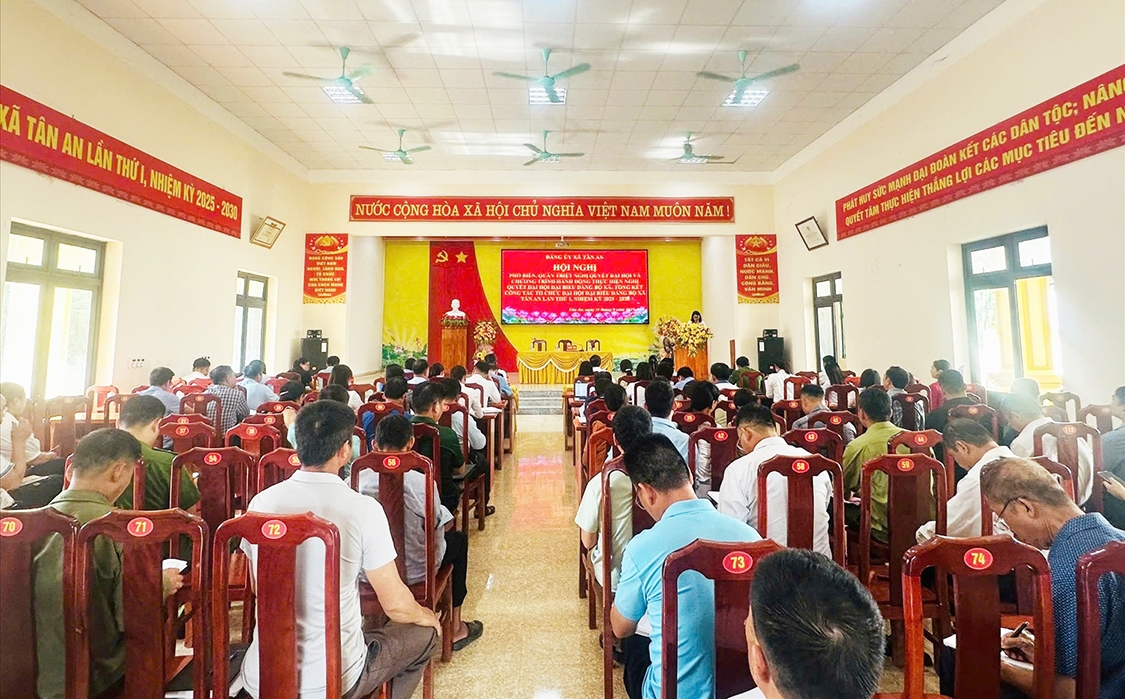 Hội nghị quán triệt, tuyên truyền Nghị quyết Đại hội Đảng bộ xã nhiệm kỳ 2025-2030.