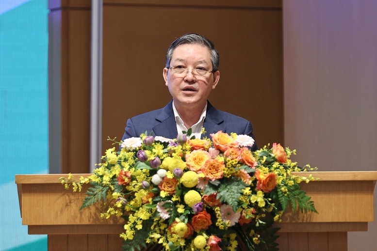 Chủ tịch Trung ương Hội Nông dân Việt Nam Lương Quốc Đoàn phát biểu đề dẫn Hội nghị - Ảnh: VGP/Nhật Bắc