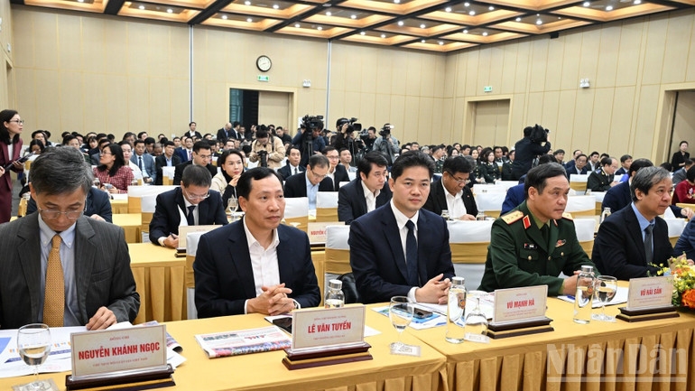 Các đại biểu tham dự Hội nghị tổng kết, triển khai nhiệm vụ trọng tâm năm 2026 của ngành Tư pháp. (Ảnh: Trần Hải) 