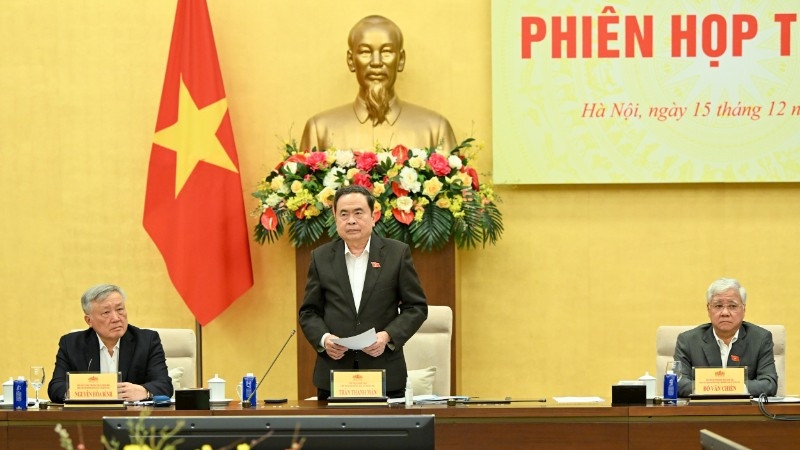 Chủ tịch Quốc hội Trần Thanh Mẫn chủ trì Phiên họp thứ tư của Hội đồng Bầu cử quốc gia. 