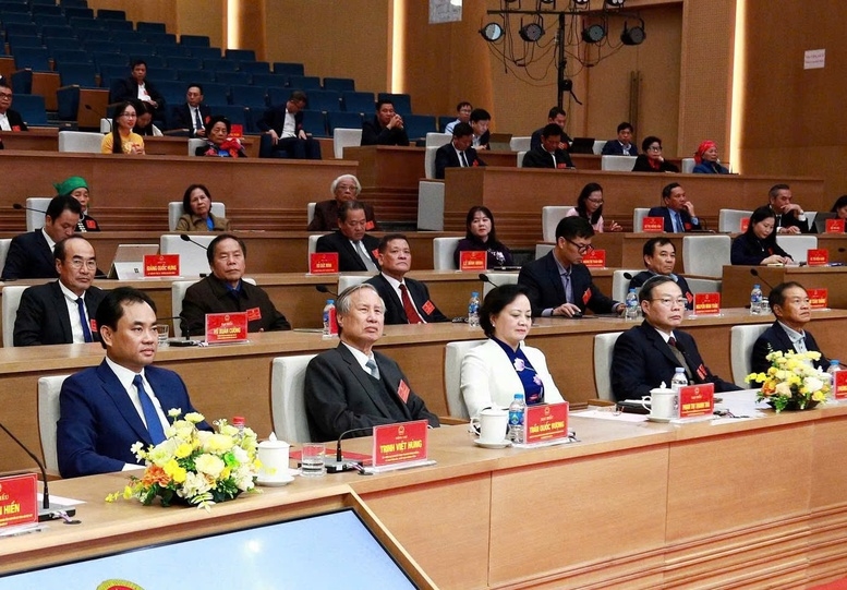 Phó Thủ tướng Phạm Thị Thanh Trà cùng các đại biểu dự gặp mặt kỷ niệm 80 năm Ngày Tổng tuyển cử đầu tiên bầu Quốc hội Việt Nam (6/1/1946-6/1/2026) và tổng kết nhiệm kỳ Quốc hội khóa XV của Đoàn Đại biểu Quốc hội tỉnh Lào Cai - Ảnh: VGP/Thu Giang