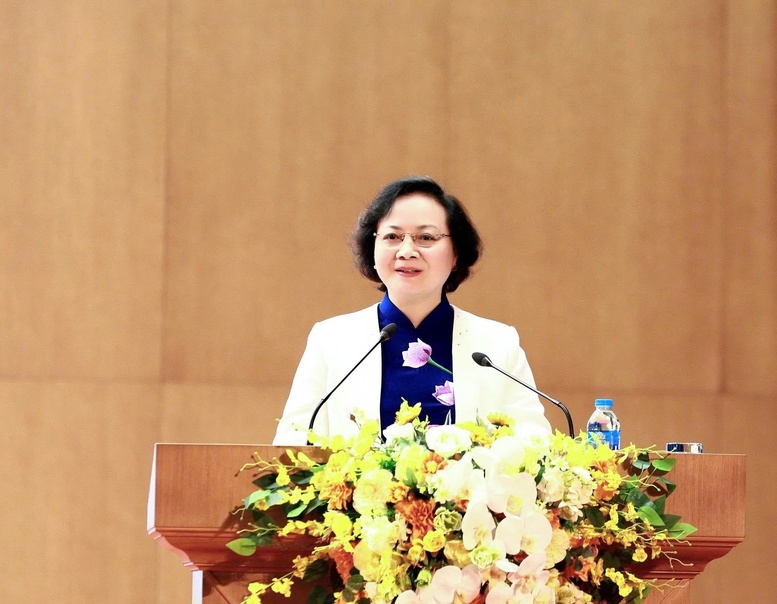 Phó Thủ tướng Phạm Thị Thanh Trà phát biểu tại buổi gặp mặt - Ảnh: VGP/Thu Giang