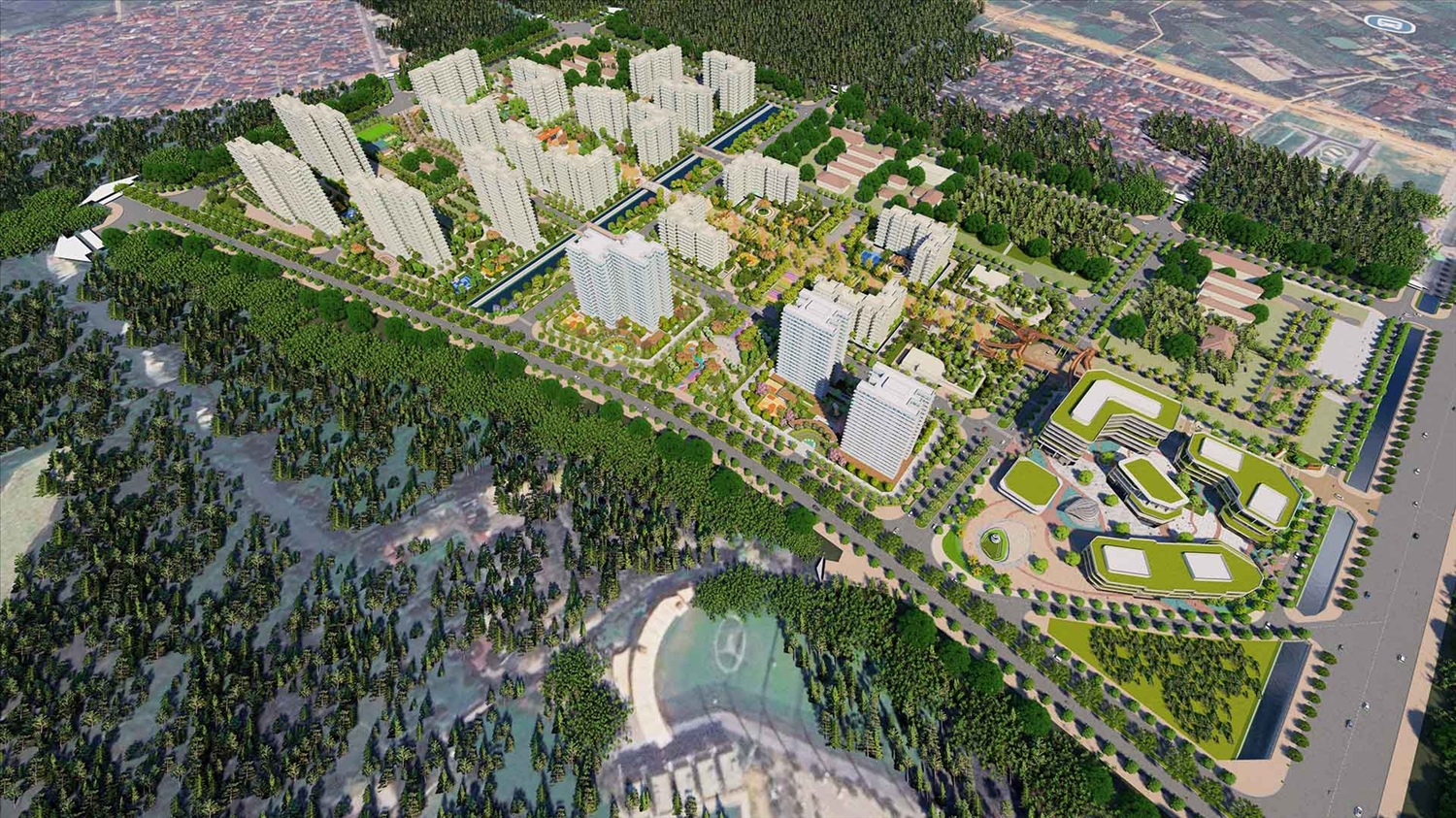Phối cảnh tổng thể Dự án Nhà ở xã hội Tiên Dương 1