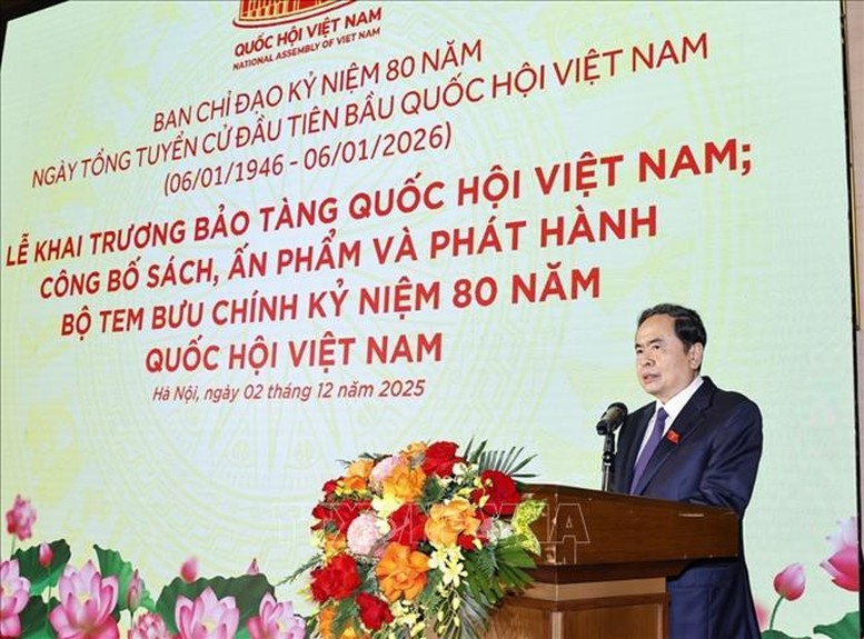 Chủ tịch Quốc hội Trần Thanh Mẫn phát biểu - Ảnh: Doãn Tấn/TTXVN