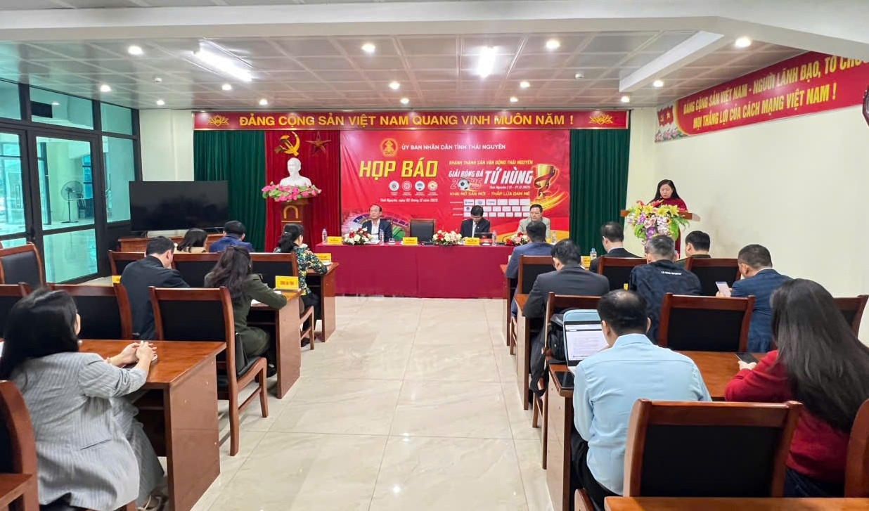 Quảng cảnh buổi hộp báo. (Ảnh: Thế Toàn)