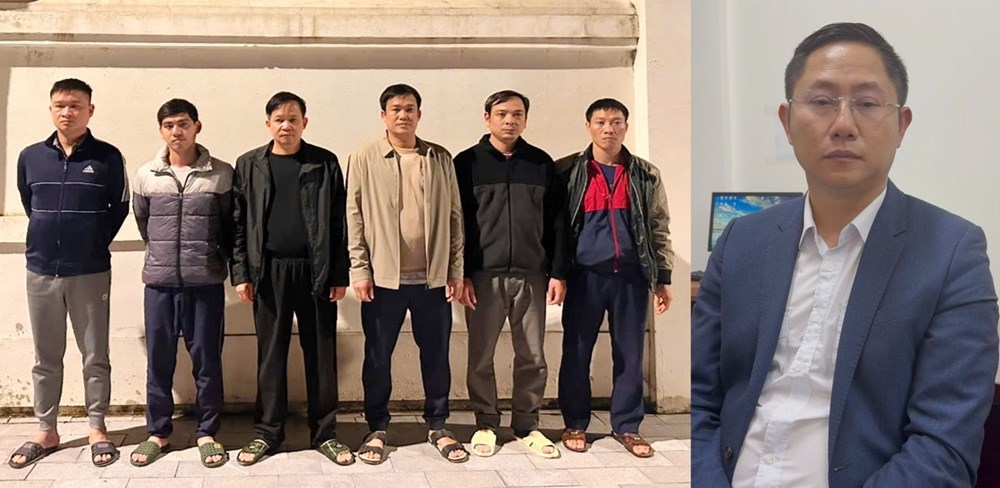 Các đối tượng bị bắt giữ. Ảnh: Công an Thanh Hoá