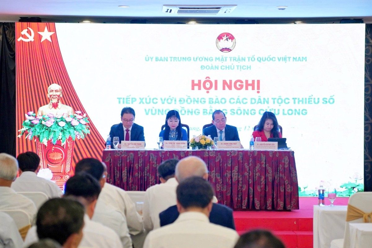 Đoàn Chủ tịch Ủy ban Trung ương MTTQ Việt Nam tiếp xúc với đồng bào các dân tộc thiểu số vùng ĐBSCL năm 2025