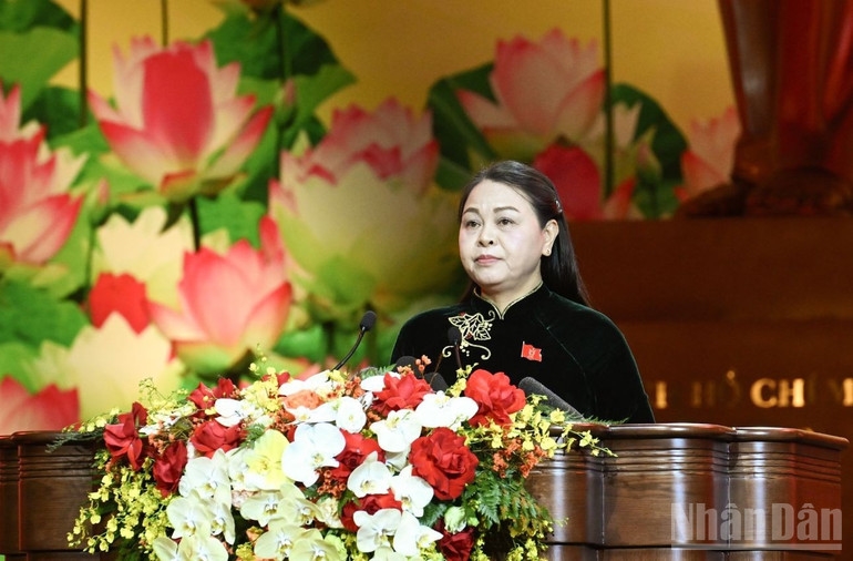 Thay mặt Đoàn Chủ tịch Ủy ban Trung ương Mặt trận Tổ quốc Việt Nam đồng chí Nguyễn Thị Thu Hà, Ủy viên Ban Chấp hành Trung ương Đảng, Phó Chủ tịch – Tổng Thư ký Ủy ban Trung ương Mặt trận Tổ quốc Việt Nam đã phát biểu hưởng ứng phát động thi đua.