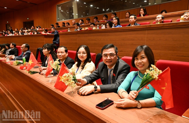 Các đại biểu Báo Nhân Dân tham dự Đại hội.