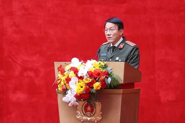 Bộ trưởng Bộ Công an, Đại tướng Lương Tam Quang phát biểu tại Hội nghị - Ảnh: VGP/Nhật Bắc