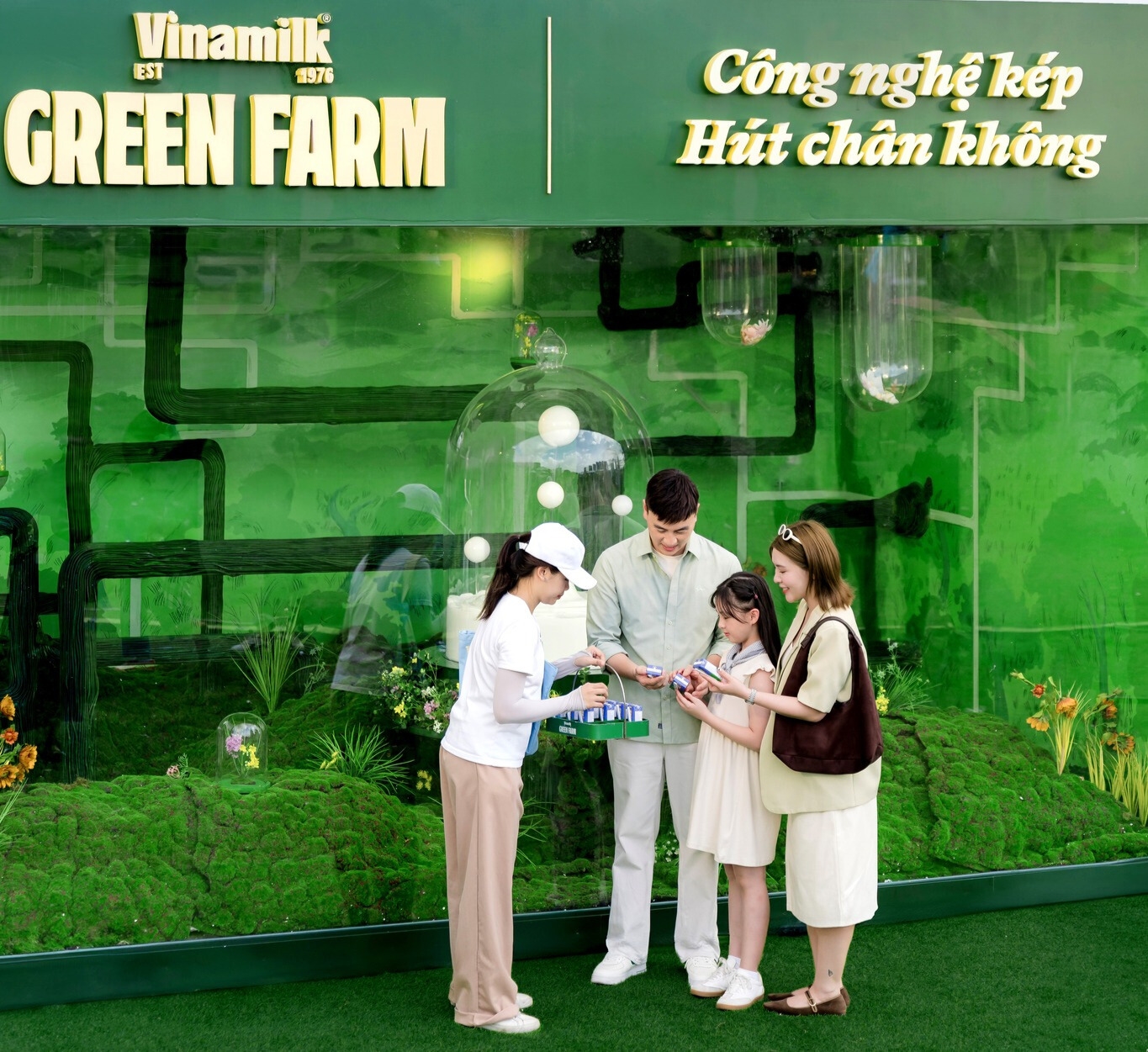 Không gian trải nghiệm đa giác quan của Vinamilk Green Farm gây ấn tượng mạnh với người tiêu dùng và giới sáng tạo (Ảnh: Minh Anh)