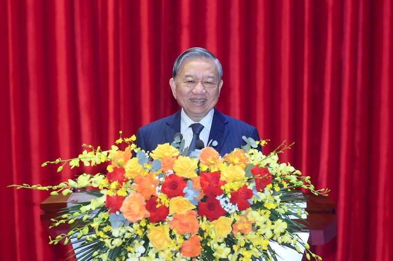 Tổng Bí thư Tô Lâm phát biểu chỉ đạo hội nghị. (Ảnh ĐĂNG KHOA)