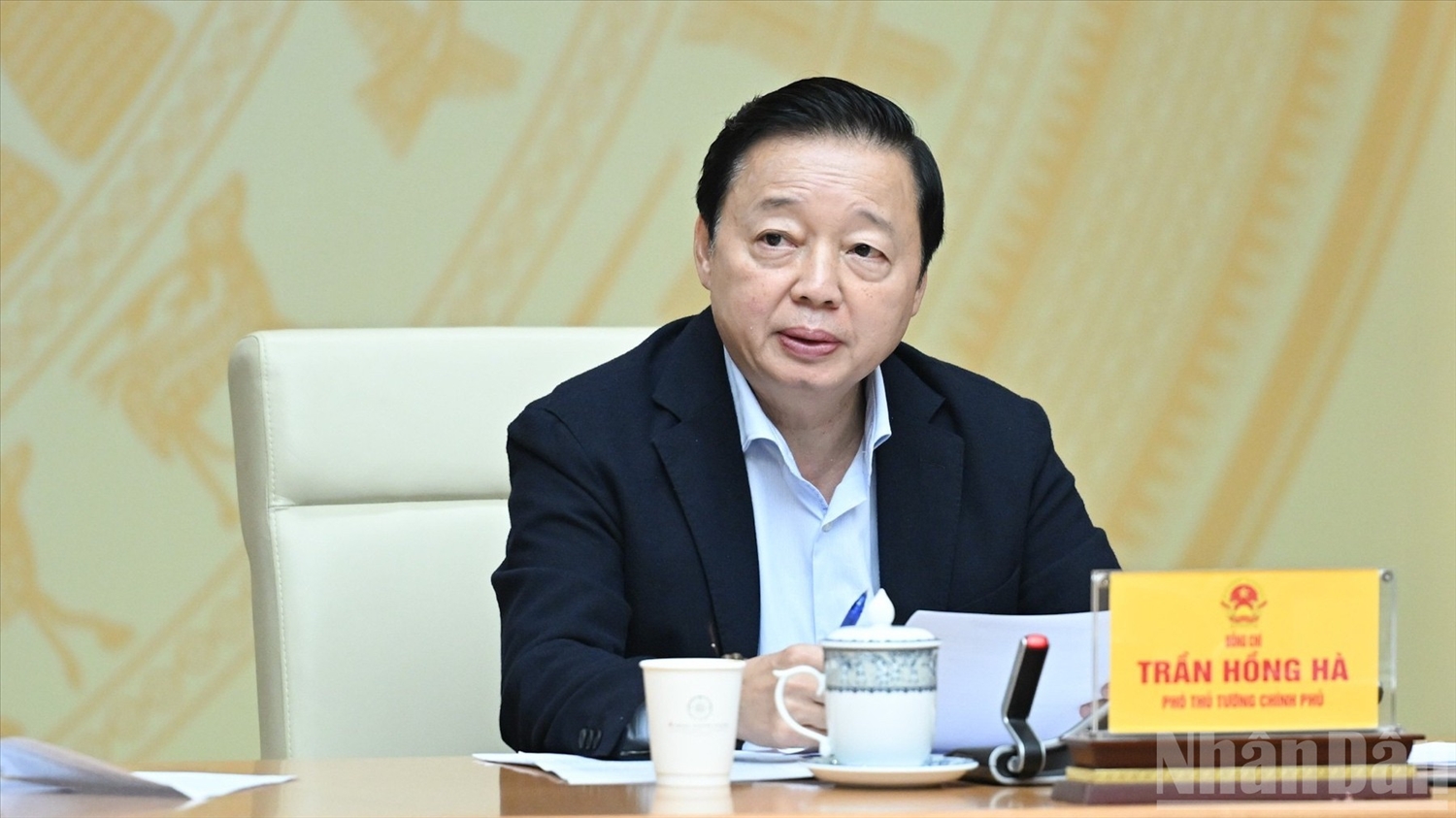 Phó Thủ tướng Trần Hồng Hà phát biểu ý kiến tại hội nghị. (Ảnh: Trần Hải)