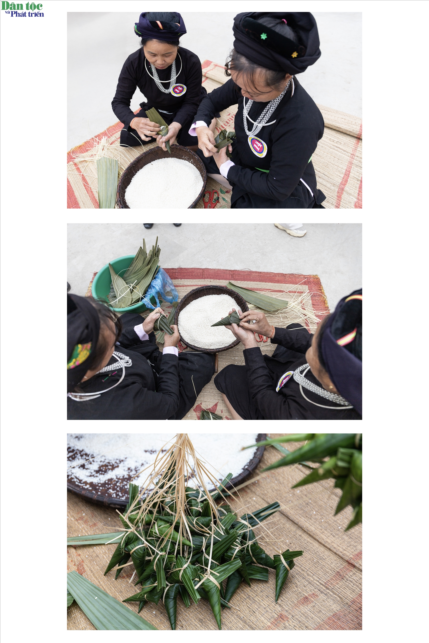 Bánh sừng trâu được làm từ loại nếp thơm truyền thống và được gói trong những chiếc lá nón. Nét độc đáo của bánh sừng trâu là không có nhân và không ngâm nếp trước khi gói. Bánh sau khi gói xong sẽ được thả vào thau nước lạnh ngâm khoảng hai đến ba giờ đồng hồ cho nếp mềm mới mang ra nấu. Bánh sừng trâu khi đã chín có màu sắc đẹp của nếp, tỏa ra mùi hương ngọt ngào của lá nón rất hấp dẫn. Vì không có nhân nên bánh sừng trâu để sau nhiều ngày vẫn giữ được độ dẻo, mùi thơm mà không sợ hỏng.