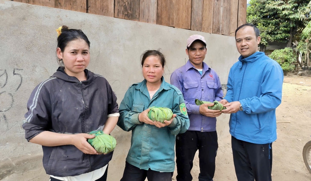 Sau khi được cấp phát cây giống sâm Ngọc Linh thì các hộ đồng bào Xơ Đăng sẽ được cán bộ huyện hướng dẫn kỹ thuật trồng và chăm sóc