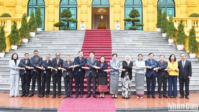 Chủ tịch nước Lương Cường đã tiếp Đại sứ, Đại biện các nước Hiệp hội các Quốc gia Đông Nam Á (ASEAN) và Timor-Leste tại Hà Nội