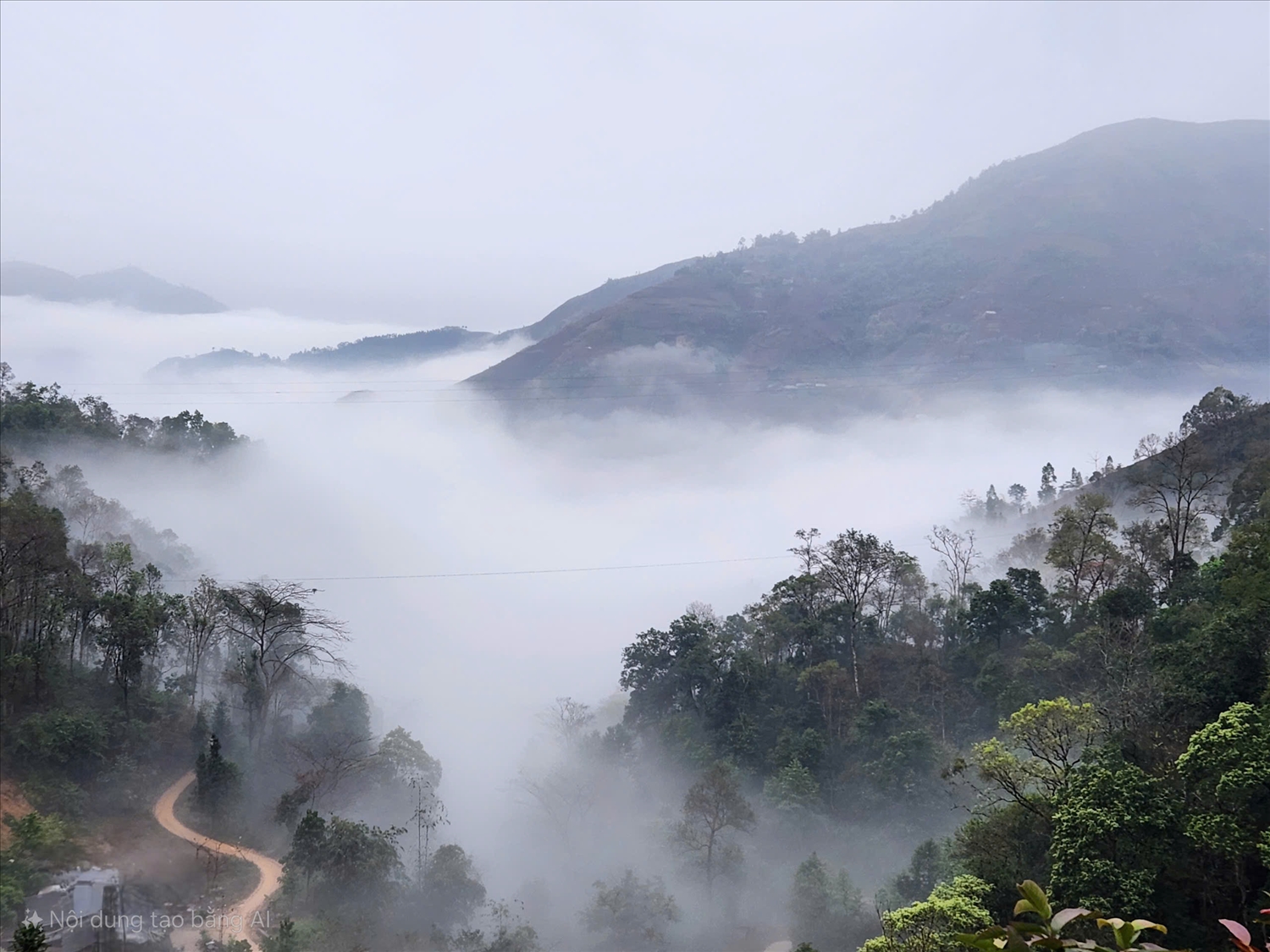 Dòng sông mây đã tô điểm thôn Pó Ngần, xã Khâu Vai thành bức tranh sơn thuỷ hữu tình