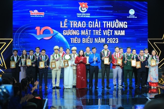 Lễ trao giải thưởng Gương mặt trẻ Việt Nam tiêu biểu năm 2023.