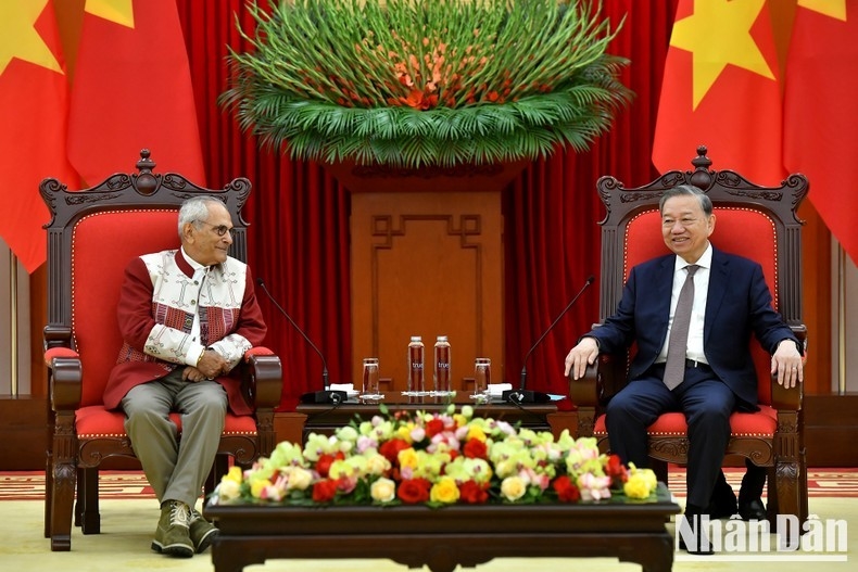 Tổng Bí thư Tô Lâm tiếp Tổng thống Timor-Leste José Ramos Horta. (Ảnh: ĐĂNG KHOA)