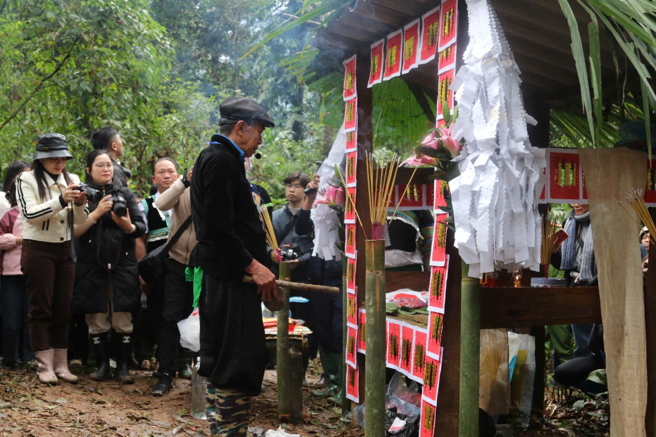 Nghi lễ cúng rừng là phần quan trong nhất của Lễ tết rừng. Thầy cúng thay mặt dân bản hứa thần rừng, không để dân bản cũng như người ngoài vào rừng cấm chặt cây, chăn thả gia súc, đồng thời sẽ khuyên bảo dân bản trồng rừng và bảo vệ rừng tốt hơn