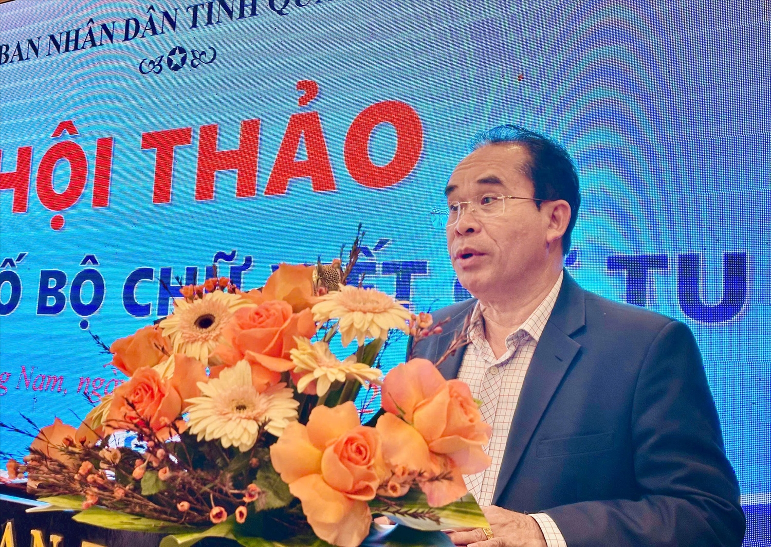 Ông Trần Anh Tuấn - Phó Chủ tịch UBND tỉnh Quảng Nam phát biểu tại Hội thảo.