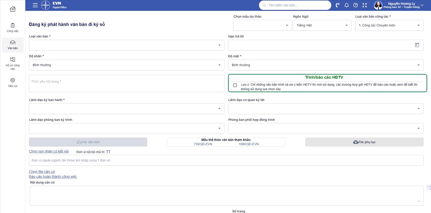 EVNNPC đang áp dụng triệt để hệ thống văn phòng điện tử Digital-Office với tất cả CBCNV