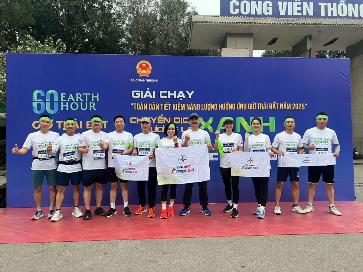 Đông đảo CBCNV EVNNPC cũng là thành viên CLB EVNNPC Runners tích cực tham gia và góp phần lan toả thông điệp