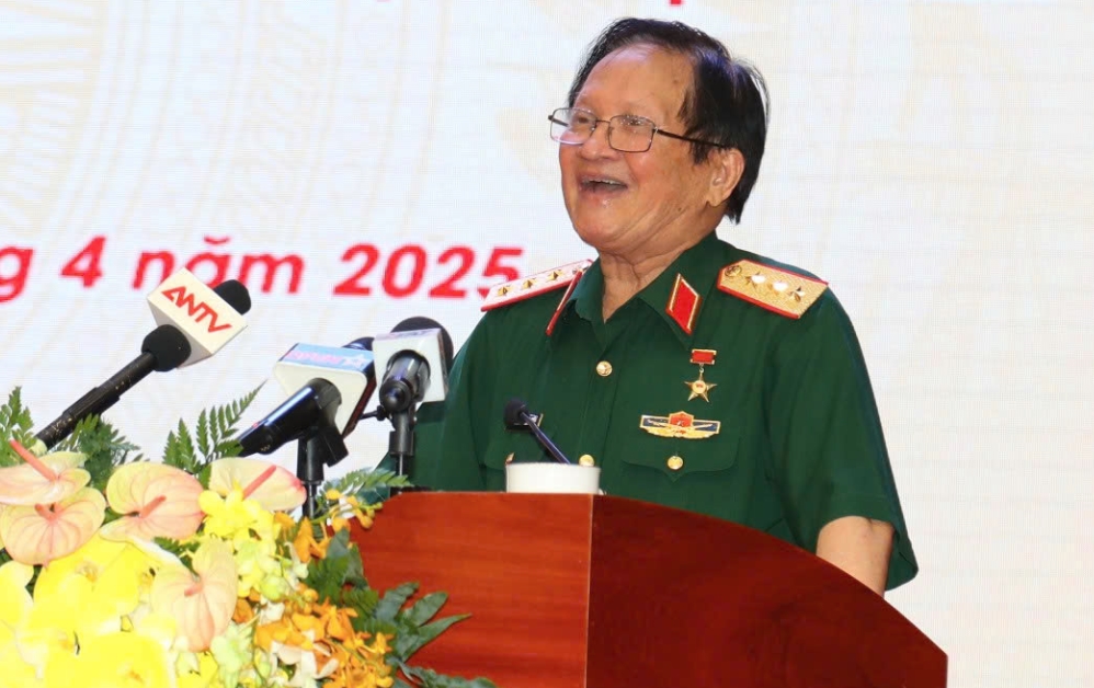 Thượng tướng Nguyễn Huy Hiệu, phát biểu về má sáu Ngẫu tại hội thảo
