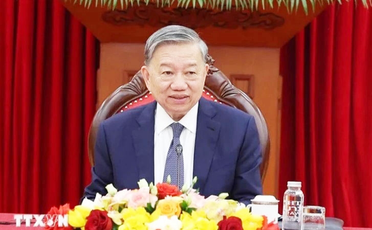 Tổng Bí thư Tô Lâm điện đàm với Chủ tịch Hội đồng châu Âu Antonio Costa. (Ảnh: Thống Nhất/TTXVN)