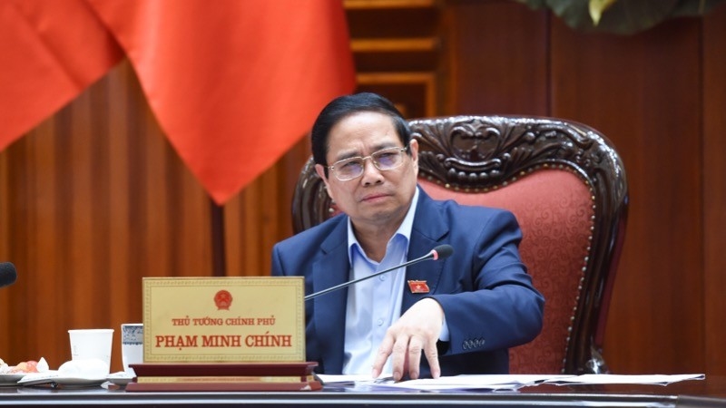 Thủ tướng Chính phủ Phạm Minh Chính phát biểu ý kiến chỉ đạo cuộc họp của Thường trực Chính phủ (Ảnh: TRẦN HẢI).