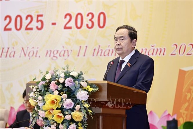 Chủ tịch Quốc hội Trần Thanh Mẫn phát biểu chỉ đạo. Ảnh: TTXVN