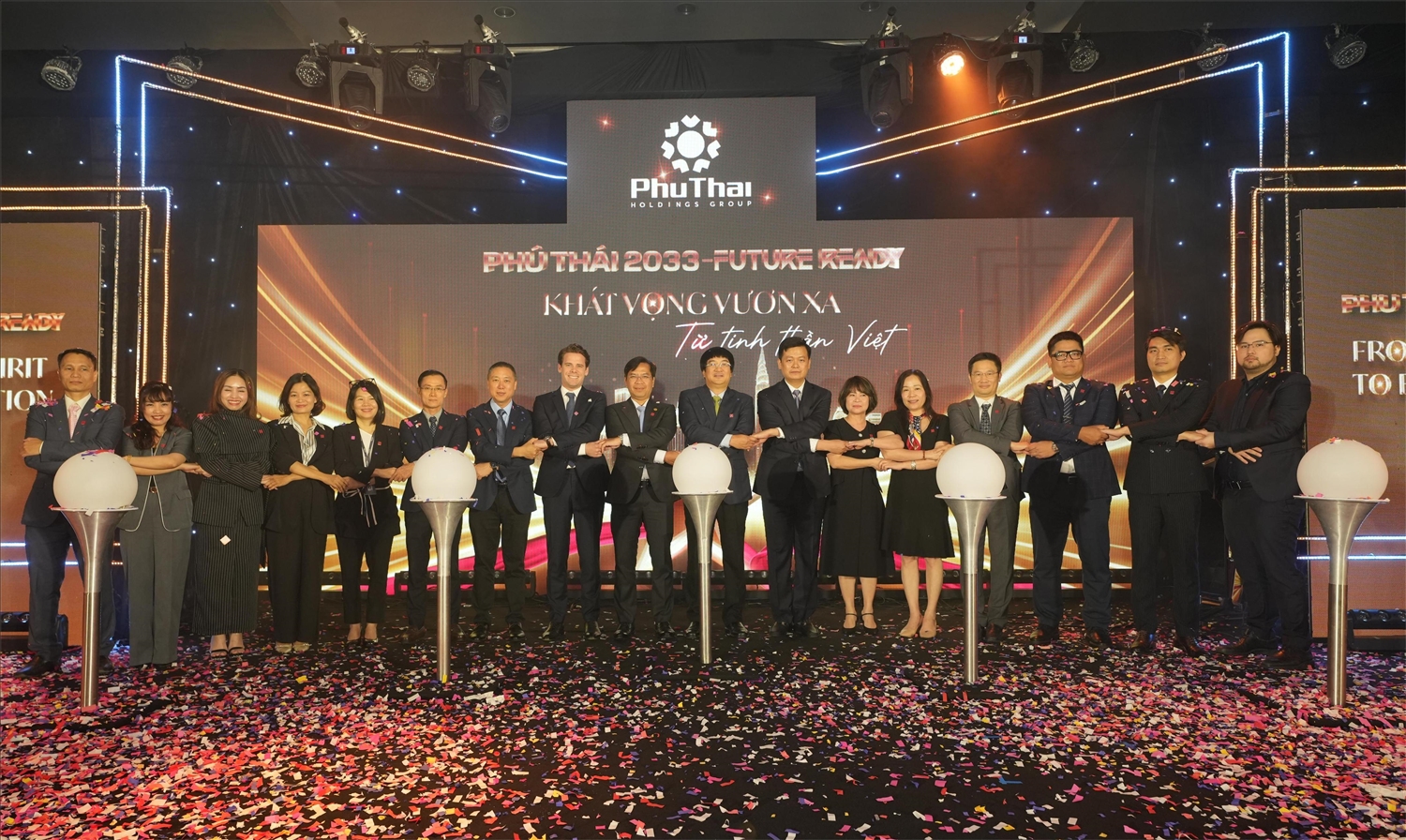 Ban lãnh đạo Tập đoàn Phú Thái chung tay công bố chiến lược phát triển giai đoạn 2025-2033. 