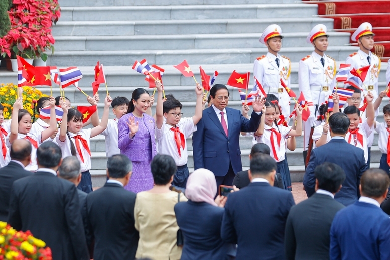 Đây là chuyến thăm Việt Nam đầu tiên của Thủ tướng Thái Lan Paetongtarn Shinawatra kể từ khi bà nhậm chức Thủ tướng Thái Lan - Ảnh: VGP/Nhật Bắc