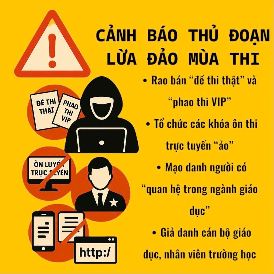 Cảnh báo các thủ đoạn lừa đảo mùa thi