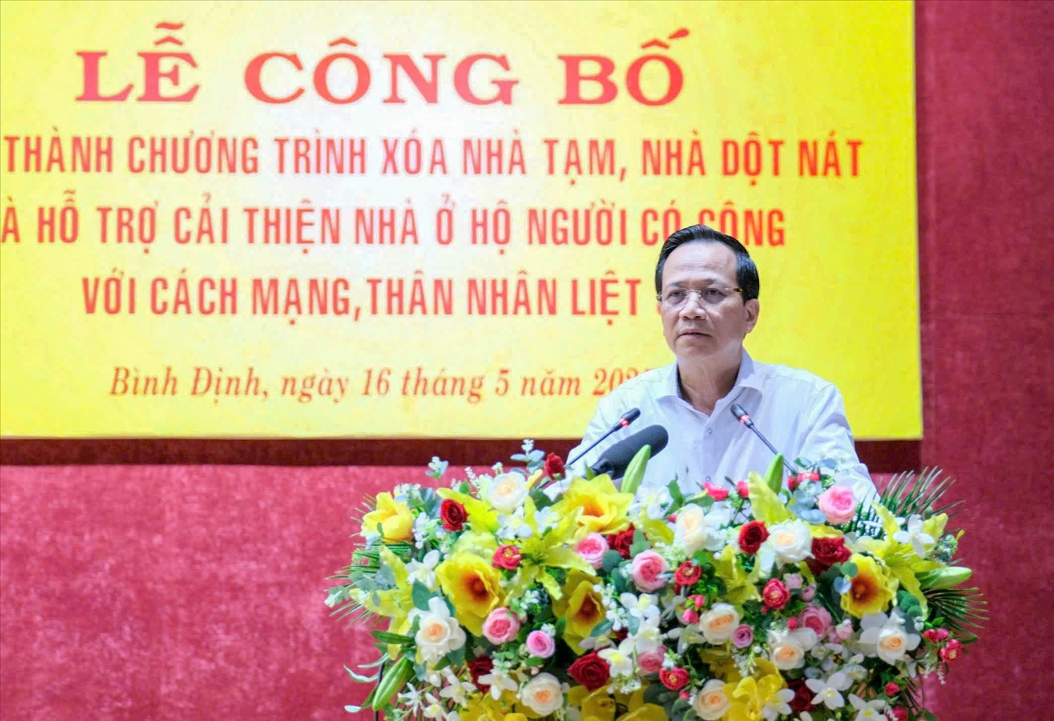Ông Đào Ngọc Dung, Uỷ viên BCH Trung ương Đảng, Bộ trưởng Bộ Dân tộc và Tôn giáo Đào Ngọc Dung phát biểu tại lễ 