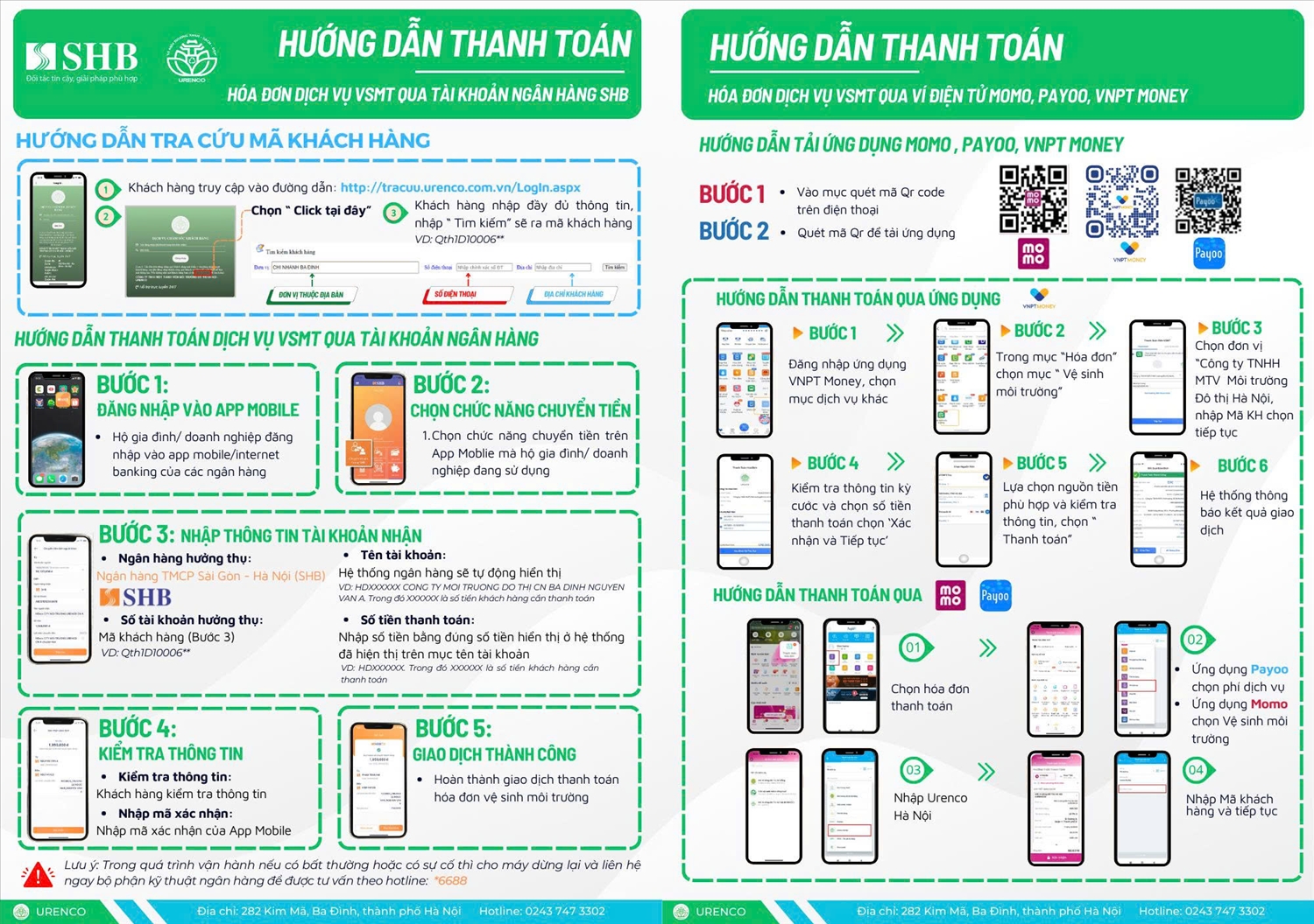 Công ty Môi trường đô thị Hà Nội đang triển khai hợp tác với một số ngân hàng mở thêm nền tảng thanh toán điện tử tích hợp các tính năng thông minh 
