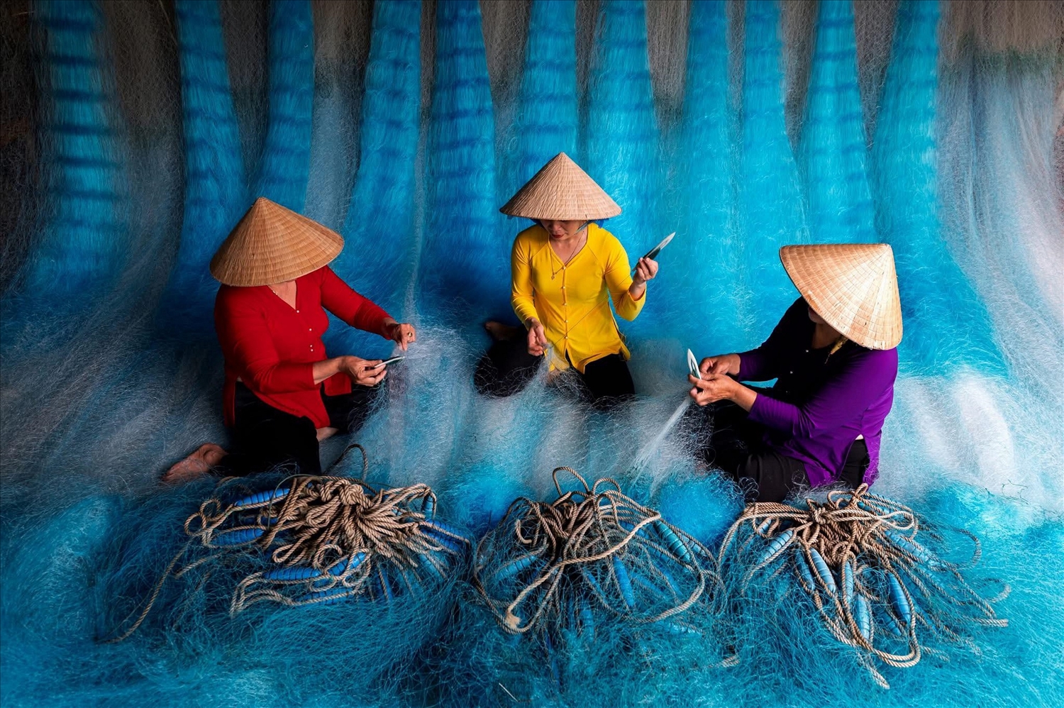 Nghề đan lưới- nét đẹp trong lao động thường ngày 