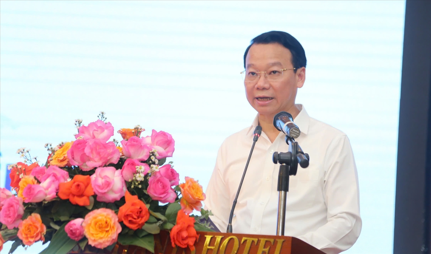 Bộ Trưởng Bộ Nông nghiệp và Môi trường Đỗ Đức Duy phát biểu tại hội nghị